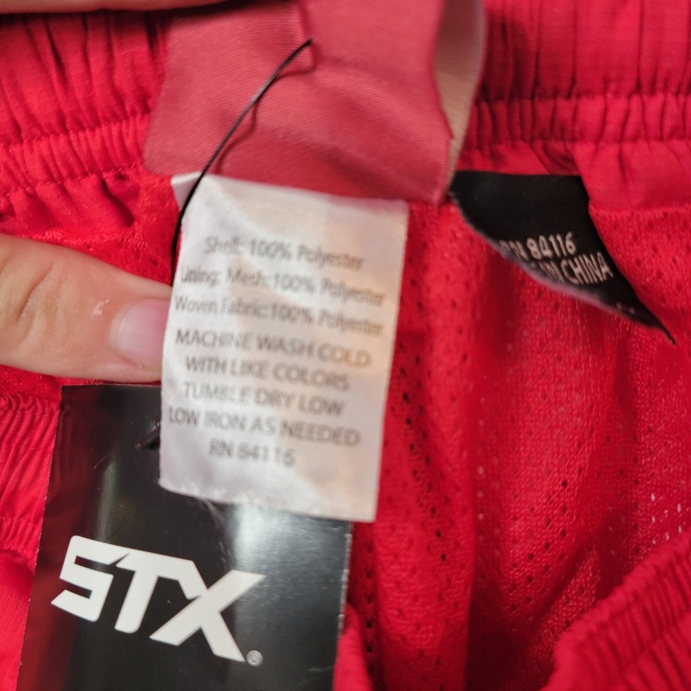 STX Warm Up Pants Red Elastic Waist Zip Pockets Athletic Activewear Youth Small - Picture 16 of 16